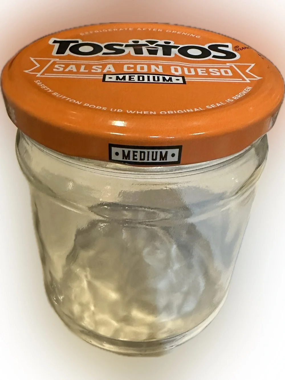 15 OZ WIDE MOUTH GLASS JARS TOSTITOS SALSA ON BORDER LEFTOVER SOUR DOUGH STARTER
